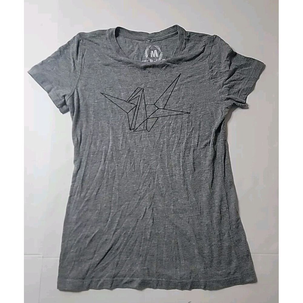 TeePublic Grey Origami Logo Short Sleeve Shirt Size‎ Medium